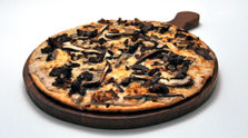 Mushroom and Swiss Steak Pizza