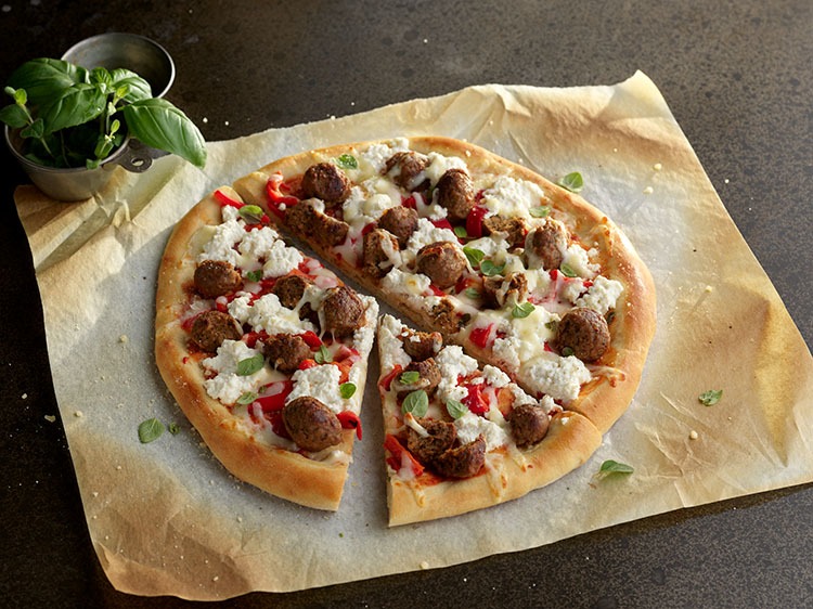 Meatball Ricotta Pizza