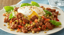 Spinach and Lentil Chorizo Salad