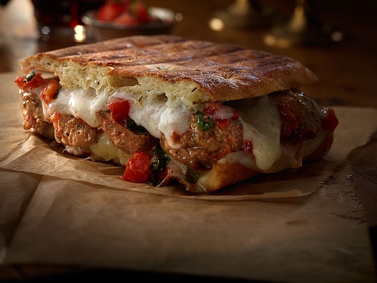 Meatball & Bruschetta Grilled Cheese