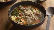 Hearty Pork & Cauliflower Sausage Bean Soup