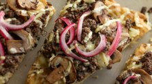 Beef & Mushroom Sausage Cheesy Flatbread