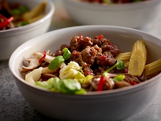 Sweet Sausage Noodle Bowl