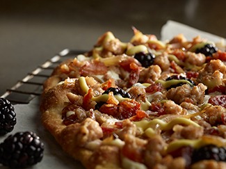 Breakfast Sausage & Blackberry Jam Pizza