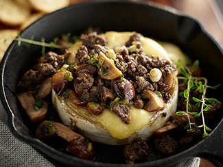 Marsala & Mushroom Baked Brie