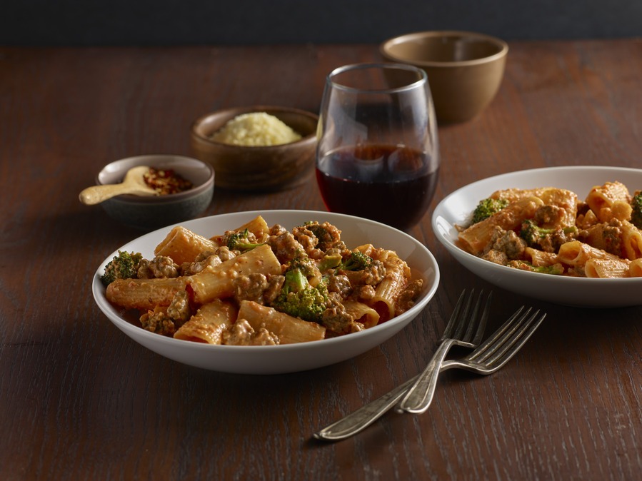 Rigatoni with Italian Plant-Based Crumble