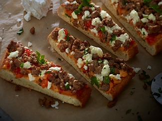 Beef, Feta & Mint Flatbread