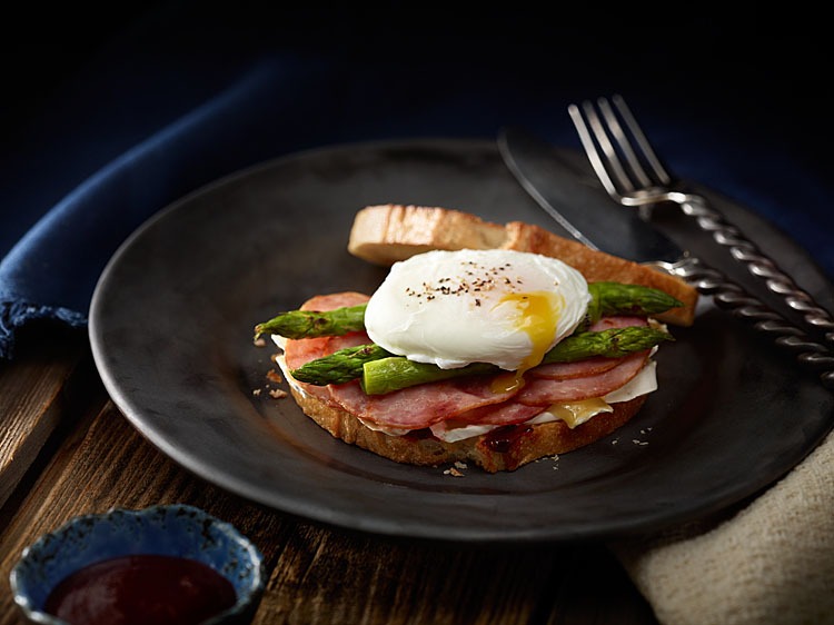 Grilled Asparagus, Brie, and Bacon Breakfast Sandwich