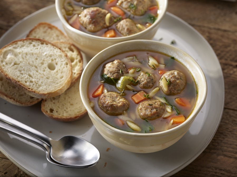 Meatball and Orzo Soup