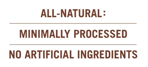 All Natural means minimally processed and no artificial ingredients