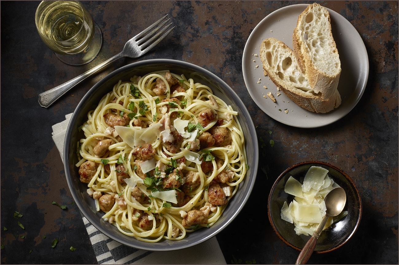 Sausage, Linguini & Clams